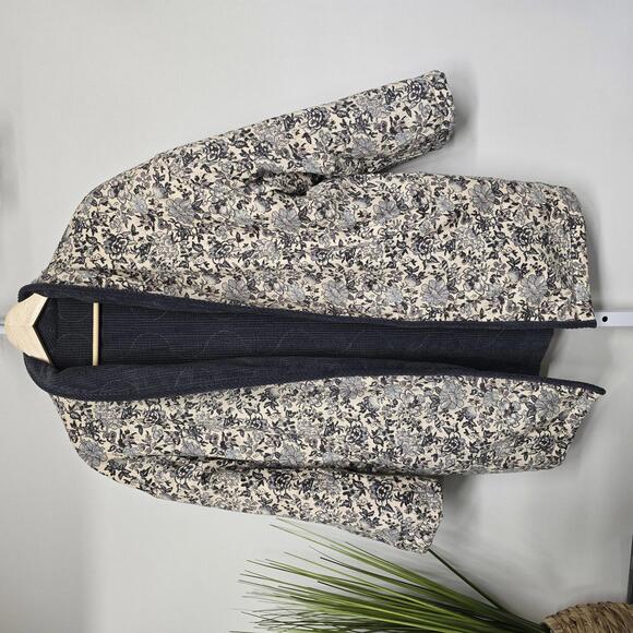 Current Air Reversible Blue Quilted Corduroy Coat - Women's‎ Size Small - Picture 3 of 6